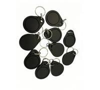 YARONGTECH Lot de 100 clés intelligentes UID réinscriptibles, cartes RFID 1K S50, étiquette NFC, carte de contrôle d'accès ABS 13,56 MHz, bloc 0 modifiable, conforme à la norme ISO 14443A (noir)