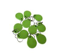 YARONGTECH Lot de 100 clés intelligentes UID réinscriptibles, cartes RFID 1K S50, étiquette NFC, carte de contrôle d'accès ABS 13,56 MHz, bloc 0 modifiable, conforme à la norme ISO 14443A (vert)
