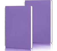 Yarotm Cahier A4 Spirale - 2 PCS Carnet Carreaux 5mm - 120 Pages Bloc Note A4-100g/m² Papier Cahier Quadrillé - 21x29.2cm Violet Notebooks - Carnet de Voyage - Cahier Spirale A4