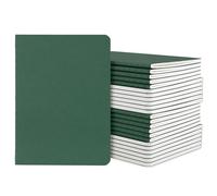 Yarotm Cahier A6 Feuille Blanche - 24 Pièces Set Bloc Note A6 Souple Vert Foncé 14x10cm - 100GSM Pages Blanches Carnet de Notes - 30 Feuilles/60 Pages Notebooks Blanc pour Croquis, Cadeau