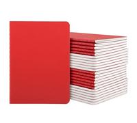 Yarotm Cahier de Notes A6 - Lot de 24 Bloc Note A6 Couverture Souple Rouge - 100GSM Ligné 7mm Papier Notebook 10x14cm - 30 Feuilles Petits Carnet pour Prise de Notes ou Croquis, Cadeau