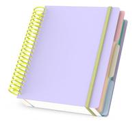 Yarotm Cahier Ligné A5-1 PC Carnet Spirale 16.3x20.5cm - 90g/m² Papier Ligné Bloc Note A5-120 Feuilles/240 Pages Cahier de Note A5 - Pourpre Carnet de Voyage Couverture Souple et Spirale