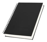 Yarotm Cahier Page Blanche A4 - Carnet Spirale 21x28.5cm - 120 Feuilles/240 Pages Bloc Note A5-100g/m² Papier Cahier Feuille Blanche - Noir Notebook Couverture Rigide - Carnet de Notes