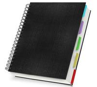 Yarotm Cahier Spirale A4 - Noir Carnet de Notes Ligné - 21x28.5cm Bloc Note A4-100GSM Cahier Ligné - 120 Feuilles/240 Pages Cahier de Note A4 - Notebook Couverture Rigide