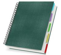 Yarotm Cahier Spirale Ligné A4 - Notebook A4 Lined 7mm avec Intercalaires - 100GSM Papier Carnet 28.5x21cm - 240 Pages Bloc Note Couverture Rigide pour Prise de Notes, Voyage, Vert Foncé