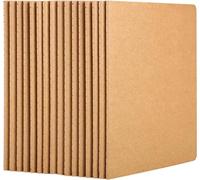 Yarotm Cahiers A5 Ligné - Lot de 16 Carnets Ligné a5-100g Papier 30 Feuilles à Lignées 7mm Notebooks - Kraft Couverture Bloc de Notes