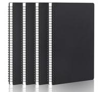 Yarotm Cahiers Spirale Ligné A4 - Lot de 4 Carnets Ligné a4-100g Papier 120 Pages / 60 Feuille à Lignées 7mm Notebook - 700g Kraft Couverture Bloc de Notes à Spirales