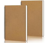 Yarotm Carnet de Notes A4-2 Pack Cahiers Spirale A4 - Carnet Pointillé 5mm 100g/m² Papier - 21x29.2cm Dot Grid Bloc Notes - Kraft Spirale Notebook Carnet de Voyage