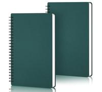 Yarotm Carnet Spirale A5-2 PCS Cahier Ligné - 14x21cm Carnet de Notes A5-100g/m² Papier Bloc Note - 120 Pages Carnet A5 Ligné - Cahier de Note Voyage - Vert Foncé Journal Notebook