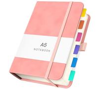 Yarotm Notebook A5 Ligné -Carnet de Notes A5-100gsm Papier, 360 Pages, Végane cuir Relié avec Poche Arrière, 2 Rubans de Marc - Cahier A5
