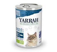 Yarrah Bio Pâté de poisson MSC à la spiruline / algues marines pour chat 12 x 400 grs,
