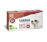 Yarrah Lot de 6 boîtes de pâté au bœuf Bio pour Chien 6 x 150 g