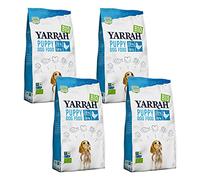 Yarrah - Nourriture sèche au poulet pour chiots et chiens bio - 2 kg - Lot de 4