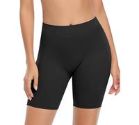 YARRCO Shorty Anti Frottement Cuisse Femme sous Jupe Invisible Legging Court sans Couture Cycliste Culotte Boxer Short sous Robe sous Jupe (#1 Noir-New,S)