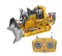 Yarryuter 1:24 2.4GHz 9 Canaux TéLéCommande Tracteur Jouet Bulldozer RC Alliage D'Aluminium IngéNierie Tracteur pour Enfants Style B