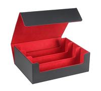 Yarryuter 1 Boîte de Rangement pour Cartes Magnétiques, Boîte de Rangement pour Cartes de à Chargement Latéral Supérieur, Noir + Rouge
