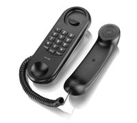 Yarryuter 1 PCS TCF1000 Téléphone Mural avec Numérotation Abrégée et Mémoire Flash, Noir, Téléphone pour Hôtel Téléphone d'ascenseur Téléphone de Bureau à Domicile Poste Téléphonique