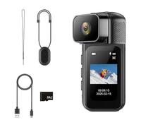 Yarryuter 2,7K WiFi Mini Body Camera avec 180 ° Lens Rotatif 64 Go POV Camera Mini Came de Sport pour Enregistrement Quotidien Cycliste Pet