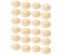 Yarryuter 24 Soalights Blancs Imperméables sans Flammes Blancs, Bougies LED Flottantes à Batterie pour Vases Cylindres avec 200 Heures de Vie
