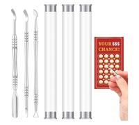 Yarryuter 3 Pièces Grattoir à Billets de Loterie en Métal avec Boîte de Rangement Outil de Grattage de Billets de Loterie Porte-Billets de Loterie pour Adultes