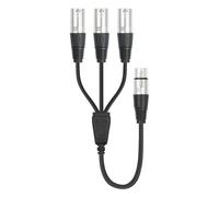 Yarryuter 3pin XLR à 3 Splitter M Mâle - 3 Voies XLR Câble Séparateur pour Le Microphone du Mélangeur