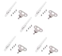 Yarryuter 5 Pièces Limiteur de Ventilation de Fenêtre Retenue Support de Renfort de Vent Ouverture Intérieure Porte et Limite de Fenêtre Crochet de Vent Blanc