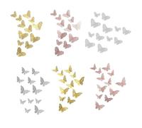 Yarryuter 72 Pièces Papillon Décoration de Fête Stickers Muraux Décor de Maison 3D Papillon Décoration Murale pour L'Artisanat, 3 Tailles 3 Couleurs 2 Styles