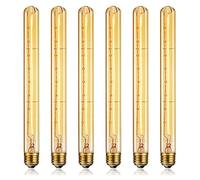 Yarryuter Ampoule Longue Tubulaire Dimmable Ampoule Vintage à Filament Virtuel Dimmable 220V Chandelier Industriel pour Bar à Domicile 6 Pièces