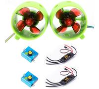 Yarryuter Boat Submarine Compatible sous- Jet Boat Thruster Moteur DC 12V-24V 20A 4 Blade CW CCW Mooter pour DIY RC Robot Nest