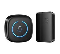 Yarryuter Capteur de L'Aimant de Type Sonnette à Porte 60 Chansons pour le Bureau D'Affaires à Domicile EU Black Eu Plug