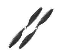 Yarryuter Hélice Spirale en Fibre de 1045 Noire 25,4 X 11,4 Cm, Hélice et Arrière à Deux Pales pour Multicoptère