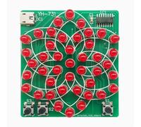 Yarryuter Kit de Bricolage : Moulin à Vent Électronique avec Éclairage à Eau Vive, 43 LED 5 V, Composants de Pratique de Soudure Amusants