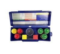 Yarryuter Kit de Test à 5 Voies pour Piscine et Spa Demande en Acide Chlore Alcalinité Totale PH Testeur de Qualité de L'Eau Ensemble
