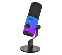 Yarryuter Microphone Dynamique RVB avec Interface USB/XLR pour Le Bureau pour L'Enregistrement de Podcasting Gaming en Streaming en Direct