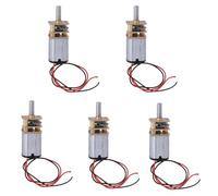 Yarryuter N20 Mini Micro Metal Gear Motor 5pcs Pack DC 3V-6V 60 Tr/Min Réducteur de Métal à Vitesse Lente avec Jouet de la Roue de Vitesses