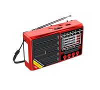 Yarryuter Portable Old Radio Full Full Band FM/AM/SW Récepteur Radio Radio Radio Radio TF/USB Music Player avec Écran LCD Red