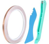 Yarryuter Pour le Set de 3 Outils à Main pour le Cuivre de Vitrail, Outil à Main de 7/32 Pouces, Foiler de Table avec Polisseur à Burnir.