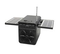 Yarryuter Radio FM de Secours Solaire, Haut-Parleur Bluetooth Multifonctionnel, Carte TF, Lecture de Disque U avec Batterie 18650