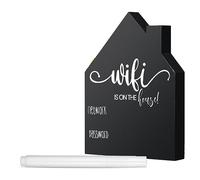 Yarryuter Signe de Mot de Passe Panneau de Table en Bois Panneau Autoportant en Bois avec Tableau Stylo Effaçable Style Tableau Panneau Autoportant