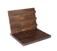 Yarryuter Support D'Affichage de Pièces, Étagère en Bois pour 60 Pièces, Support et Boîte pour Pièces, Support D'Affichage de Pièces de Défi.