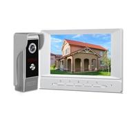 Yarryuter Système Interphone Vidéo Visiophone Système de Visiophone Kits de Système de Visiophone 7 Pouces Support Déverrouillage Surveillance pour Villa Maison Prise EU