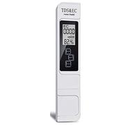 Yarryuter Testeur de Qualité de L'Eau NuméRique TDS EC Meter 0-9999 PPM Plage de Mesure Testeur de TempéRature de Pureté de L'Eau