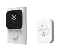 Yarryuter Tuya APP Free Cloud Storage WiFi Sonnette Faible Consommation Visuelle Judas de Porte Vidéo Oeil Nuit PIR Sécurité Porte Visionneuse,B