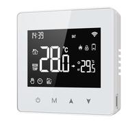 Yarryuter Tuya Wifi Thermostat Smart Home Contrôleur de Température Alimenté par Batterie pour Chaudière à Gaz Fonctionne avec Assistant Vocal Thermostat Intelligent Blanc Thermostat à Distance