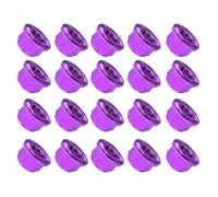 Yaruijia Lot de 20 écrous à bride en alliage d'aluminium gaufré, M4 M5 x 4,5 M5 x 6 M6, anti-rotation et anti-desserrage pour électronique, PC, ordinateur portable, réparation intérieure de voiture