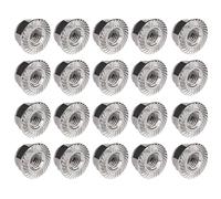 Yaruijia Lot de 20 écrous à bride en alliage d'aluminium gaufré, M4 M5 x 4,5 M5 x 6 M6, anti-rotation et anti-desserrage pour électronique, PC, ordinateur portable, réparation intérieure de voiture