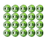 Yaruijia Lot de 20 écrous de verrouillage hexagonaux à bride en nylon M2 M2,5 M3 M4 M5 M6 M8 M10 pour drone vélo moto (vert, M6)