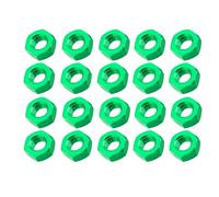 Yaruijia Lot de 20 écrous hexagonaux M2 M3 M4 M5 M6 en alliage d'aluminium pour drone, jouet, modèle, pièce de bricolage (vert, M4)