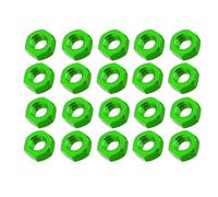 Yaruijia Lot de 20 écrous hexagonaux M2 M3 M4 M5 M6 M8 en alliage d'aluminium pour drone, jouet, modèle, pièce de bricolage (vert, M8)