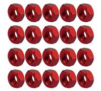 Yaruijia Lot de 20 écrous hexagonaux M2 M3 M4 M5 M6 M8 en alliage d'aluminium pour drone, jouet, modèle, pièce de bricolage (rouge, M8)